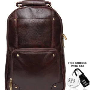 100% Genuine Full Grain Leather Backpack Men 17Inch Laptop Backpack Bag Computer