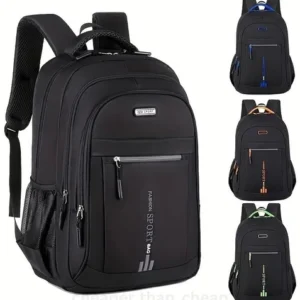 Black Backpack Rucksack Large Mens Womens Bag Travel Work Hiking School Sports
