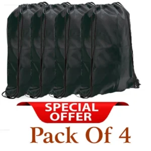 Pack 4 Drawstring Backpack Rucksack Bag For School Gym Sports PE Books Gym
