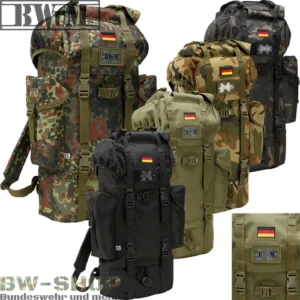 BWuM GERMAN ARMY COMBAT BACKPACK 65L + PATCH & FLAG BW backpack army outdoor